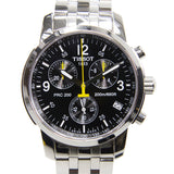 Tissot T Sport PRC200 Chronograph Black Dial Silver Steel Strap Watch for Men - T17.1.586.52