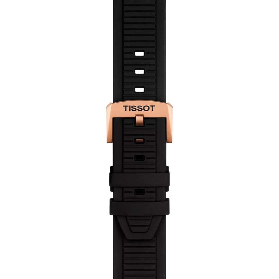 Tissot T Race Chronograph Black Dial Black Rubber Strap Watch For Men - T141.417.37.051.00