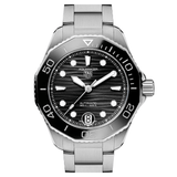 Tag Heuer Aquaracer Professional 300 Automatic Black Dial Silver Steel Strap Watch for Women - WBP231D.BA0626