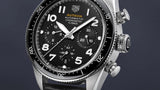 Tag Heuer Autavia Chronometer Flyback Automatic Chronograph Black Dial Black Leather Strap Watch for Men - CBE511A.FC8279