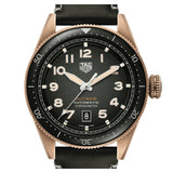 Tag Heuer Autavia Calibre 5 Automatic 42mm Olive Green Dial Leather Strap Watch for Men - WBE5190.FC8268