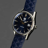 Tag Heuer Carrera Quartz 39mm Blue Dial Blue Calfskin Strap Watch for Women - WAR1112.FC6391