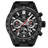 Tag Heuer Carrera Automatic Chronograph Black Dial Black Steel Strap Watch for Men - CBG2090.BH0661