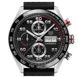 Tag Heuer Carrera Chronograph Black Dial Black Rubber Strap Watch for Men - CBN2A1AA.FT6228