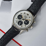 Tag Heuer Carrera Chronograph 60th Anniversary Silver Dial Black Leather Strap Watch for Men - CBK221H.FC8317