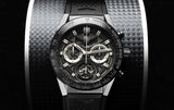 Tag Heuer Carrera Chronograph Tourbillion Black Dial Black Leather Strap Watch for Men - CAR5A8Y.FC6377