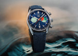 Tag Heuer Carrera Skipper Automatic Chronograph Blue Dial Blue Nylon Strap Watch for Men - CBS2213.FN6002