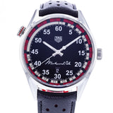 Tag Heuer Carrera Muhammad Ali Calibre 5 Black Dial Black Leather Strap Watch for Men - WAR2A11.FC6337