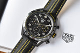 Tag Heuer Carrera x Porsche Automatic Chronograph Black Dial Black Nylon Strap Watch for Men - CBN2A1H.FC6512