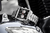 Tag Heuer Monaco Automatic Chronograph Black Dial Silver Steel Strap Watch for Men - CBL2113.BA0644