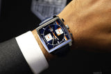 Tag Heuer Monaco Gulf Automatic Chronograph Blue Dial Blue Leather Strap Watch for Men - CBL2115.FC6494