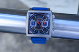 Tag Heuer Monaco Automatic Chronograph Blue Dial Blue Nylon Strap Watch for Men - CBL2182.FT6235