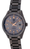 Tag Heuer Carrera Quartz 39mm Diamond Black Dial Black Steel Strap Watch for Women - WAR1115.BA0602