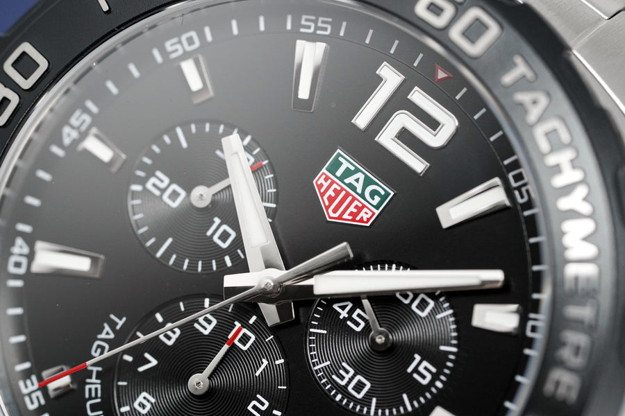 Tag Heuer Formula 1 Chronograph Black Dial Silver Steel Strap Watch for Men - CAZ1010.BA0842