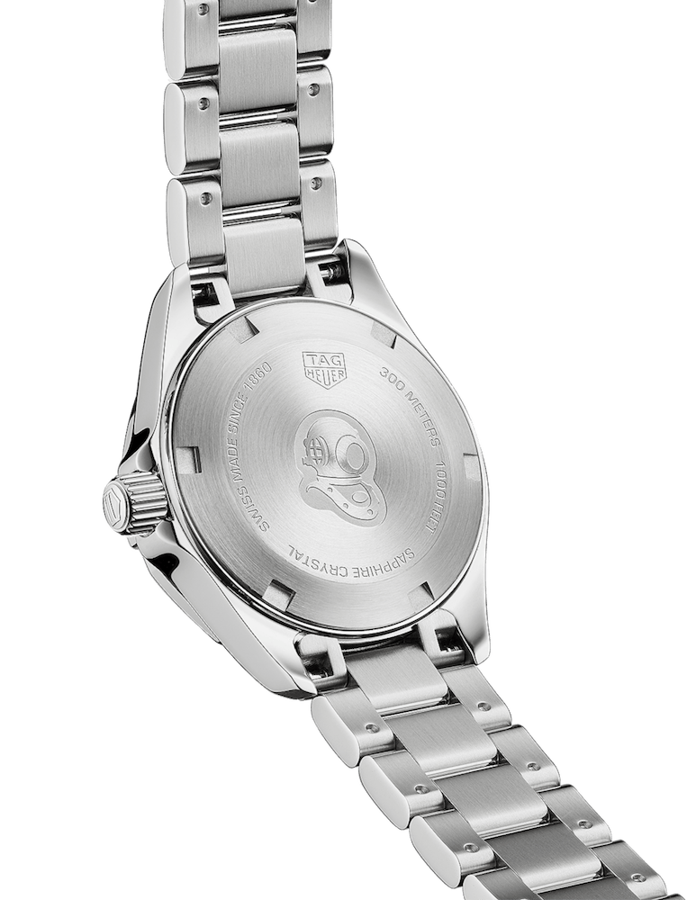 Tag Heuer Aquaracer Blue Dial Silver Steel Strap Watch for Women - WBD1412.BA0741
