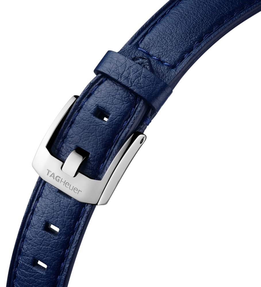TAG Heuer Formula 1 Ladies Watch Blue Leather Strap Detail