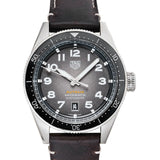 Tag Heuer Autavia Automatic 42mm Grey Dial Brown Leather Strap Watch for Men - WBE5114.FC8266