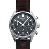 Tag Heuer Carrera Chronograph Grey Dial Brown Leather Strap Watch for Men - CBN2012.FC6483