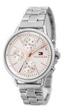 Tommy Hilfiger Carly White Dial Silver Stainless Steel Strap Watch for Women - 1781787