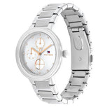 Tommy Hilfiger Joy Chronograph Silver Dial Silver Steel Strap Watch For Women - 1782532