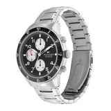 Tommy Hilfiger Jimmy Multifunction Black Dial Silver Steel Strap Watch For Men  - 1791950