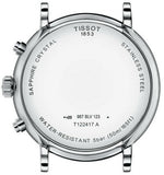 Tissot Carson Premium Chronograph White Dial Black Leather Strap Watch For Men - T122.417.16.033.00