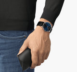 Tissot Everytime Gent Blue Dial Black Leather Strap Watch for Men - T143.410.16.041.00