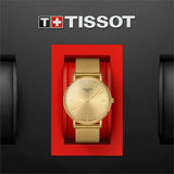 Tissot Everytime Gent Gold Dial Gold Mesh Bracelet Watch for Men - T143.410.33.021.00