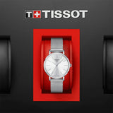 Tissot Everytime Lady Silver Dial Silver Mesh Bracelet Watch for Women - T143.210.11.011.00