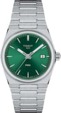 Tissot PRX Quartz Green Dial Silver Steel Strap Watch for Women - T137.210.11.081.00