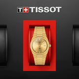 Tissot PRX Quartz Gold Dial Gold Steel Strap Watch for Men - T137.210.33.021.00