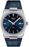 Tissot PRX Quartz Blue Dial Blue Leather Strap Watch for Men - T137.410.16.041.00