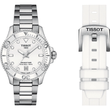 Tissot Seastar 1000 Lady Quartz White Dial Silver Steel Strap Unisex Watch - T120.210.11.011.00