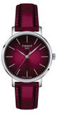 Tissot Everytime Lady Burgundy Dial Burgundy Leather Strap Watch for Women - T143.210.17.331.00