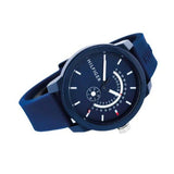 Tommy Hilfiger Denim Quartz Blue Dial Blue Rubber Strap Watch for Men - 1791482