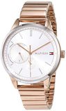 Tommy Hilfiger Brooke Silver Dial Rose Gold Steel Strap Watch for Women - 1782021