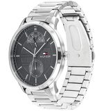 Tommy Hilfiger Hunter Grey Dial Silver Steel Strap Watch for Men - 1791608