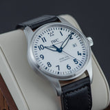 IWC Pilot's Watch Mark XVIII White Dial Black Leather Strap Watch for Men - IW327002