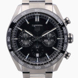 Tag Heuer Carrera Automatic Chronograph Black Dial Silver Steel Strap Watch for Men - CBN2A1B.BA0643