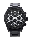 Tag Heuer Carrera Chronograph Tourbillion Ceramic Black Dial Black Steel Strap Watch for Men - CAR5A90.BH0742