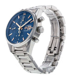 Tag Heuer Carrera Automatic Chronograph Blue Dial Silver Steel Strap Watch for Men - CBK2115.BA0715