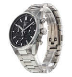 Tag Heuer Carrera Chronograph Black Dial Silver Steel Strap Watch for Men - CBN2010.BA0642