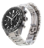 Tag Heuer Carrera Automatic Chronograph Black Dial Silver Steel Strap Watch for Men - CBN2A1B.BA0643