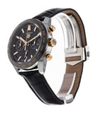 Tag Heuer Carrera Chronograph Black Dial Black Leather Strap Watch for Men - CBN2A5A.FC6481