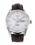 Tag Heuer Carrera Calibre 5 Automatic 41mm White Dial Brown Leather Strap Watch for Men - WAR201B.FC6291