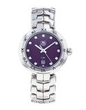 Tag Heuer Link Diamonds Purple Dial Silver Steel Strap Watch for Women - WAT1418.BA0954