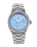 Tag Heuer Link Quartz Diamonds Blue Mother of Pearl Dial Silver Steel Strap Watch for Women - WBC1313.BA0600