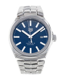 Tag Heuer Link Automatic Blue Dial Silver Steel Strap Watch for Men - WBC2112.BA0603