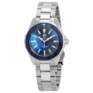 Tag Heuer Aquaracer 35mm Quartz Blue Dial Silver Steel Strap Watch for Women - WSY131L.BA0748