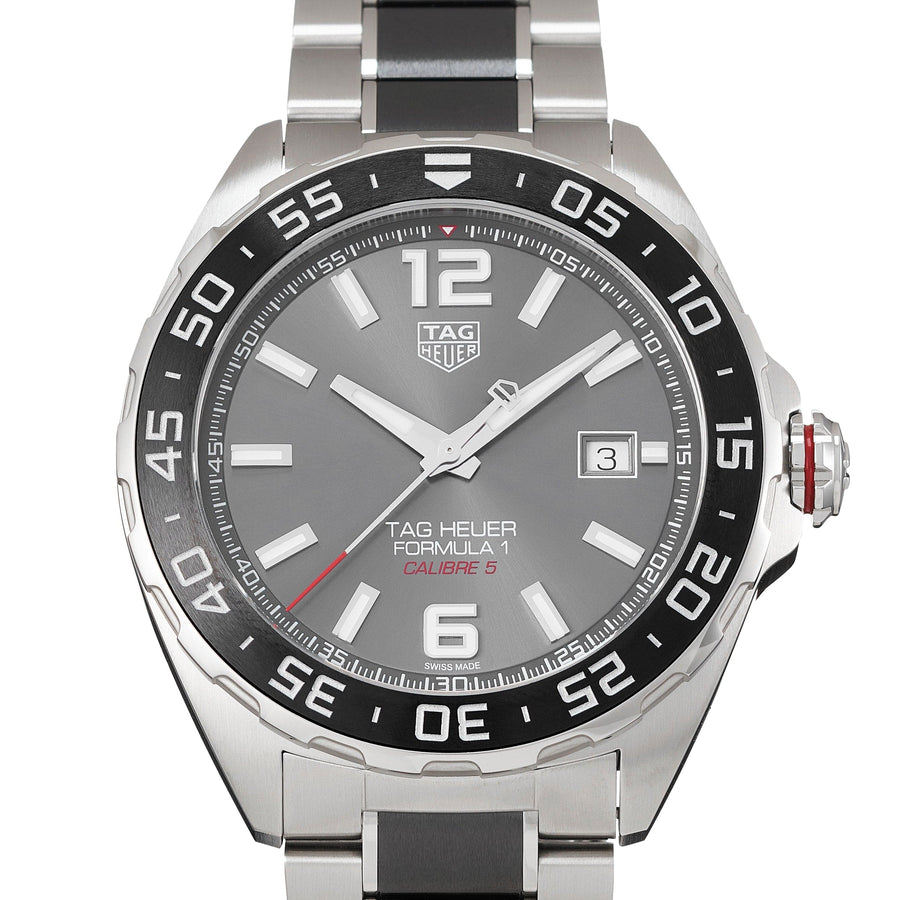 Tag Heuer Formula 1 Calibre 5 Anthracite Dial Two Tone Steel Strap Watch for Men - WAZ2011.BA0843